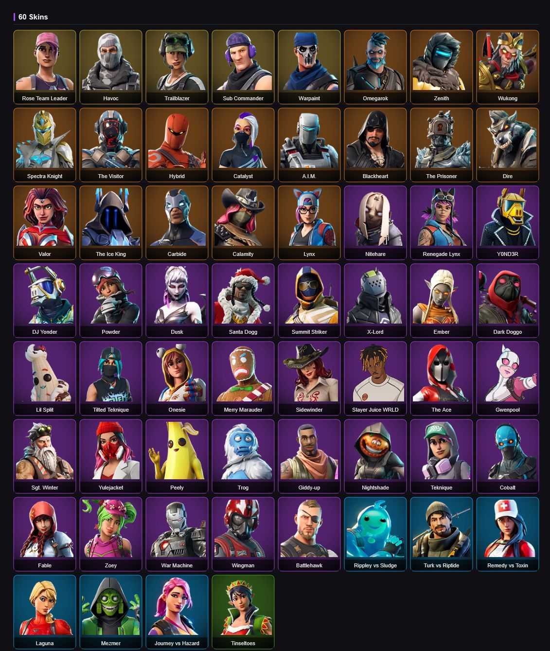 Conta Fortnite Super Barato! - Havoc - Líder da Equipe Rosa - Warpaint