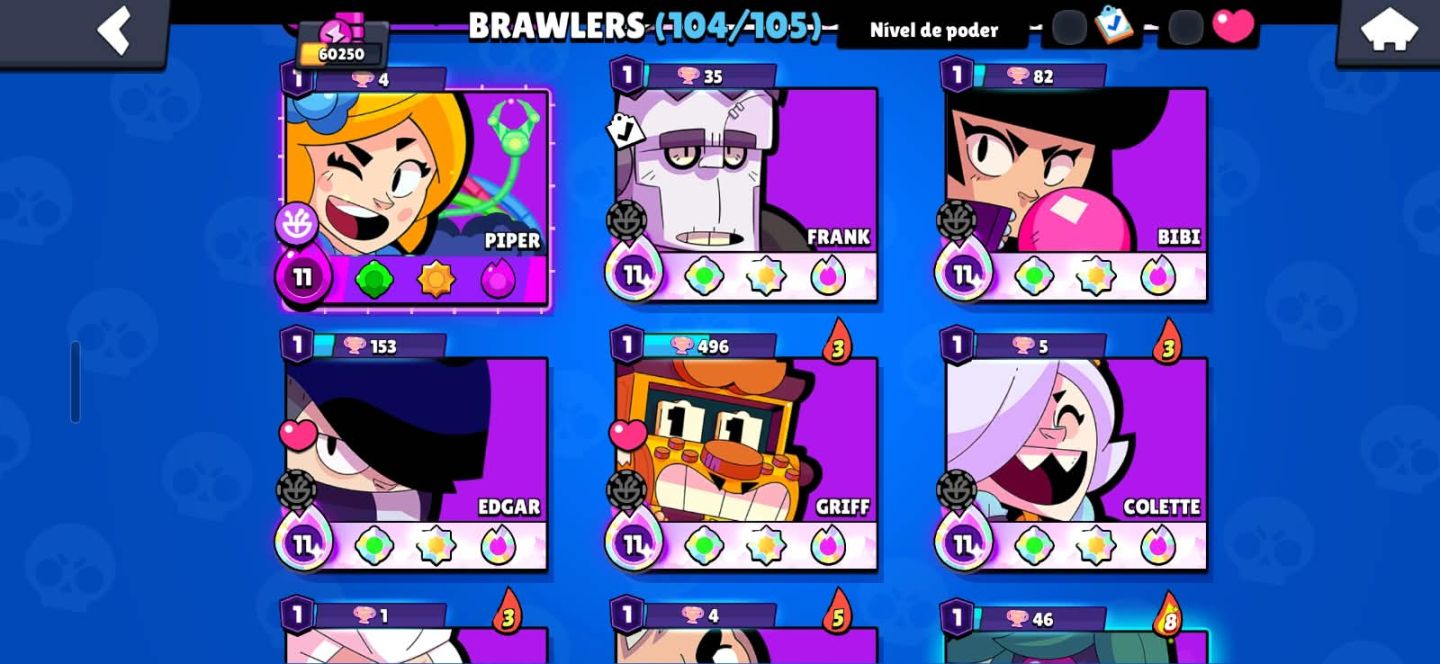 Conta de brawl stars com shely estelar + kenji e fang prestigio 2