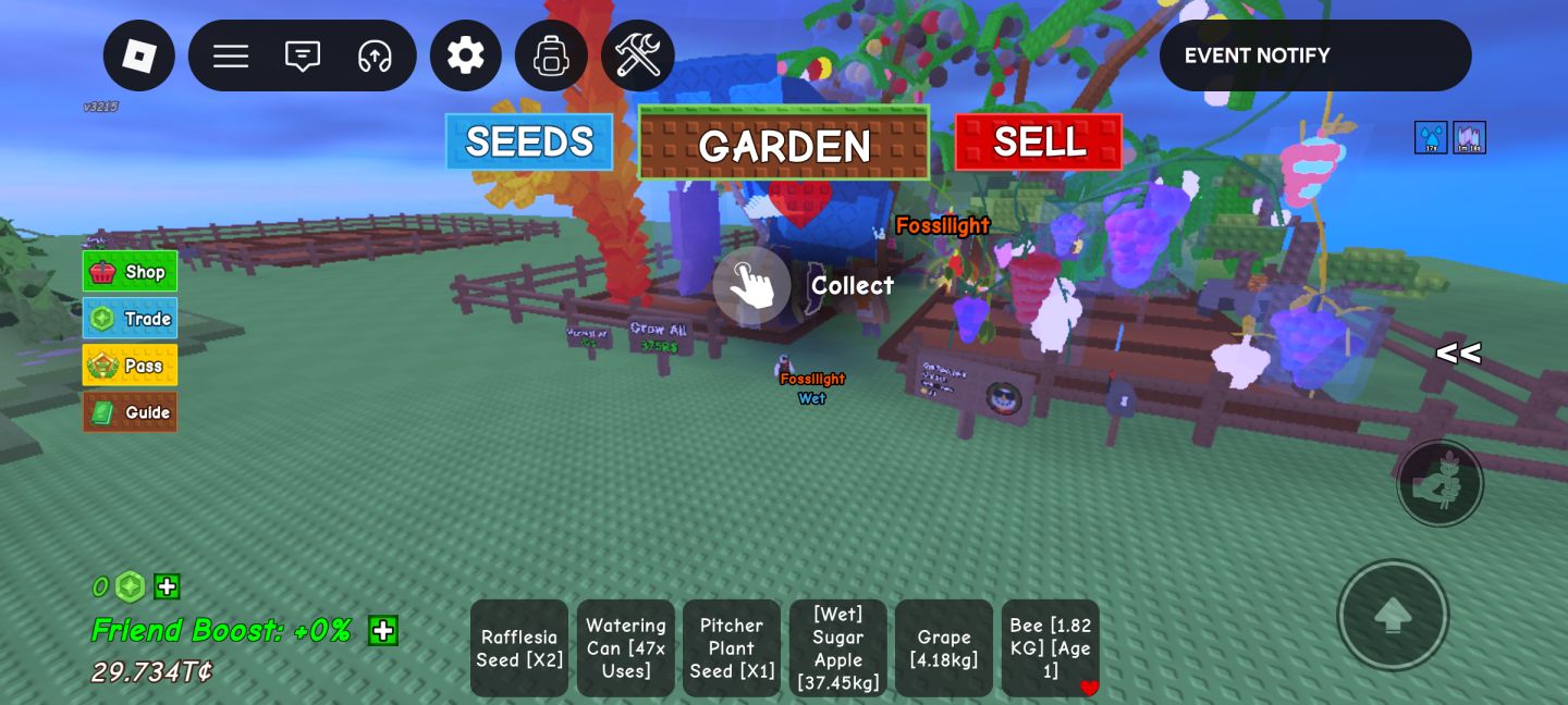 Continha Roblox 2015 , Upada em Grow a Garden