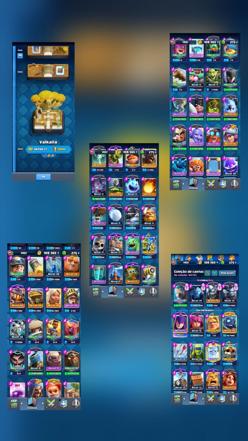 Conta clash royale e brawl stars full tudo de personagens no clash royale