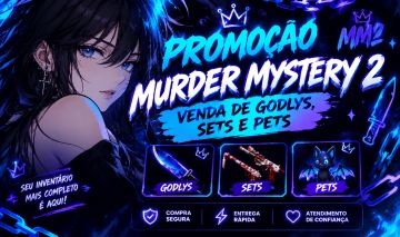 PROMOÇÃO MM2 - MURDER MISTERY 2, VENDA DE SETS, GODLYS + GODLYS CHROMA E PETS