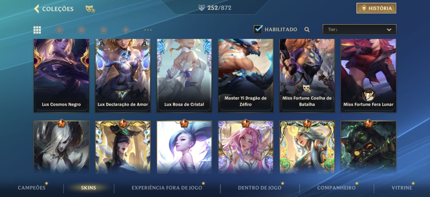 Conta de wild rift prestígio Lux e Morgana