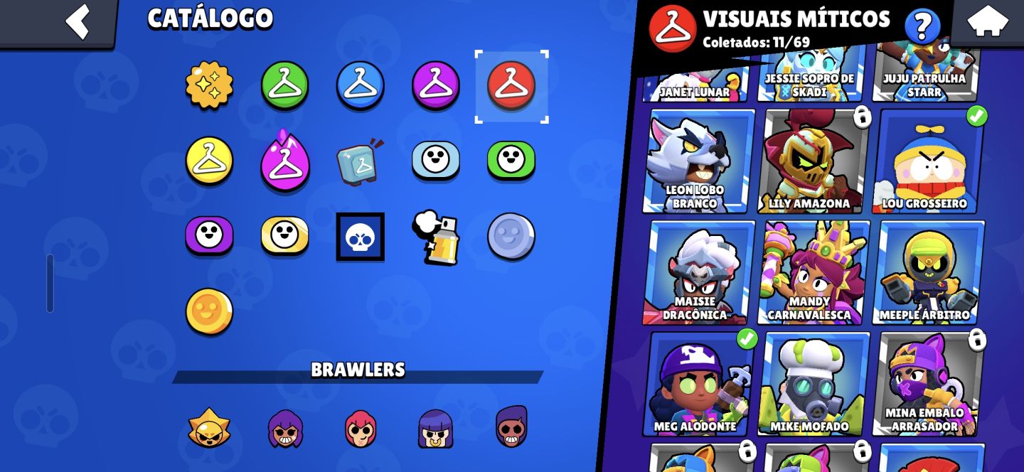 Conta Brawl 40K Troféus 131 Skins Lou Cartman Edgar Robô R$250 valor negociável