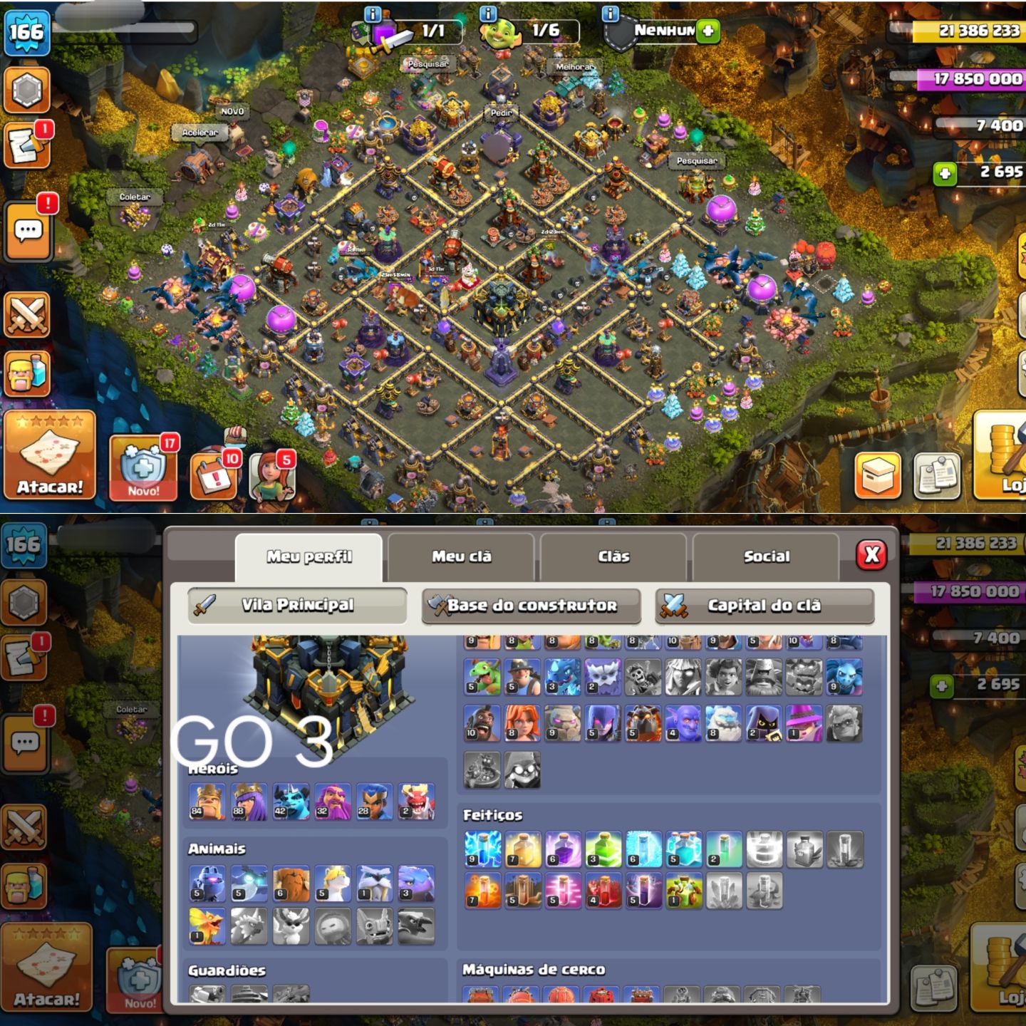 CONTAS DE CLASH OF CLANS CV9 A CV17 NO E-MAIL DO COMPRADOR