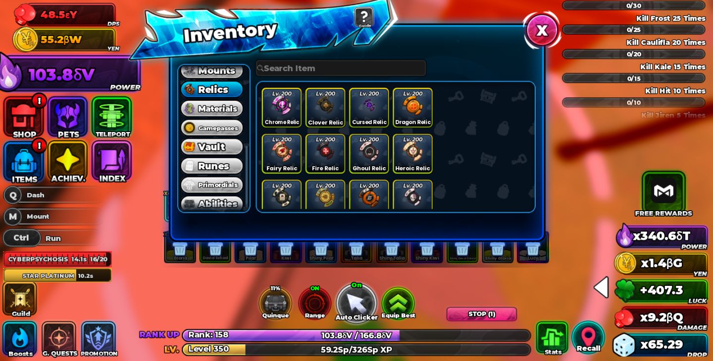 Conta Anime Astral Simulator Endgame Meta!!
