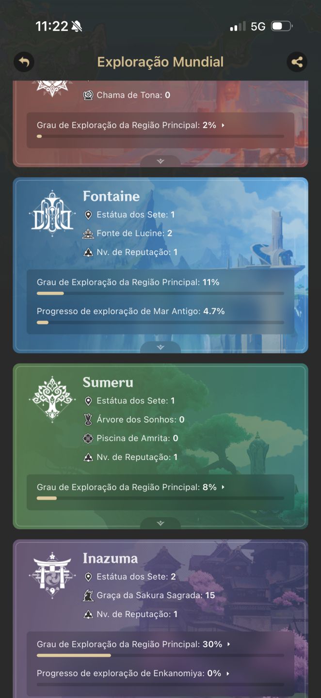 CONTA DE GENSHIN ANTIGA E COM MUITOS T5