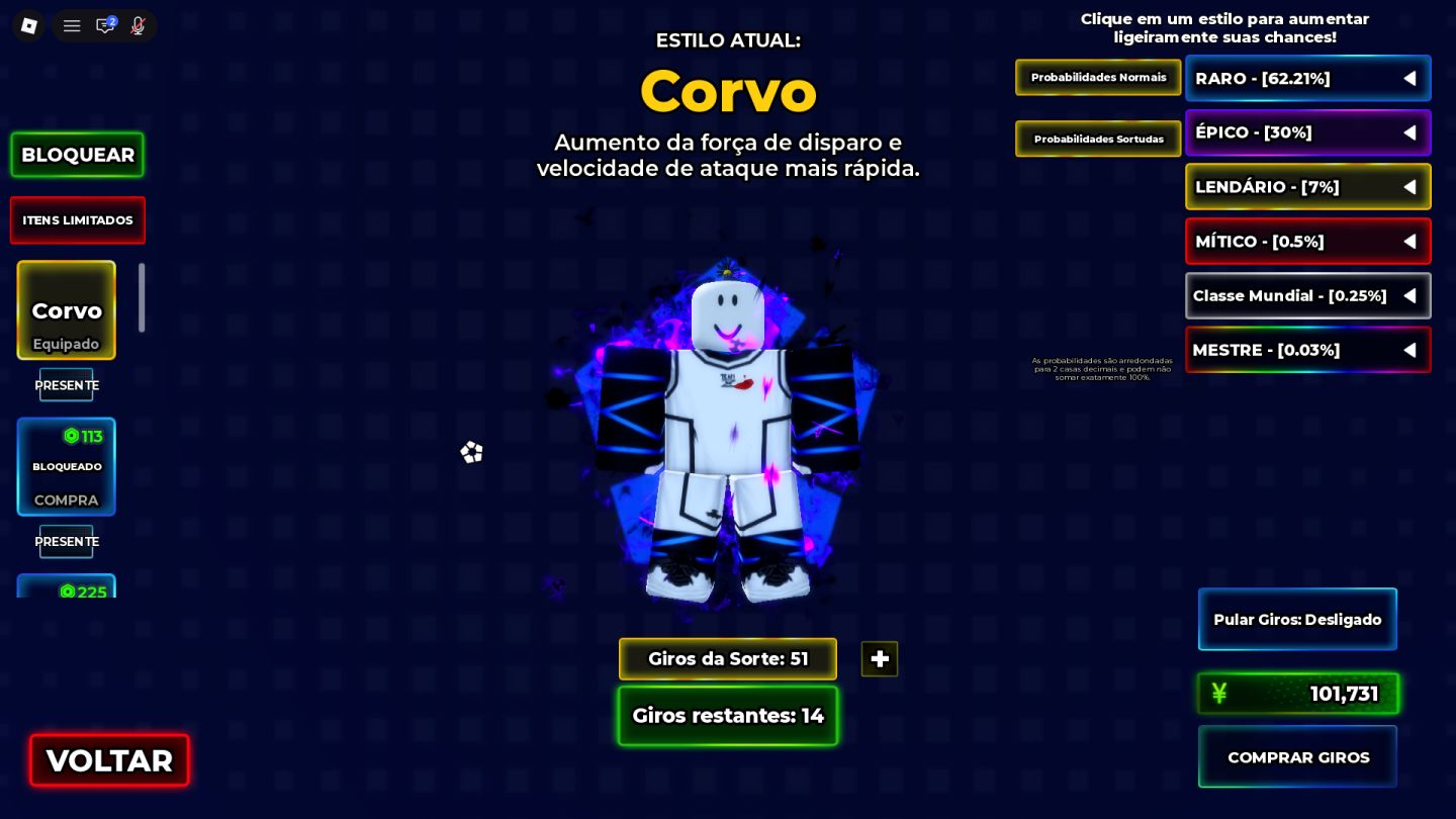 CONTA SENDOU BLUE LOCK RIVALS À VENDA/Cosmeticos e skin playstation