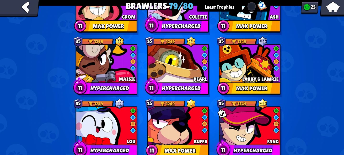 BRAWL STARS CONTA DE 90K / 48 RANK 35 / 14/15 PASSES /+ DE 100 SKINS
