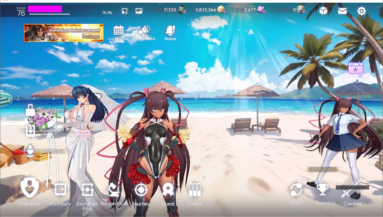Taimanin Squad, com Azusa, Kirara, Aki, Ayame, Kurenai, Mirabell, Rakshasa, etc