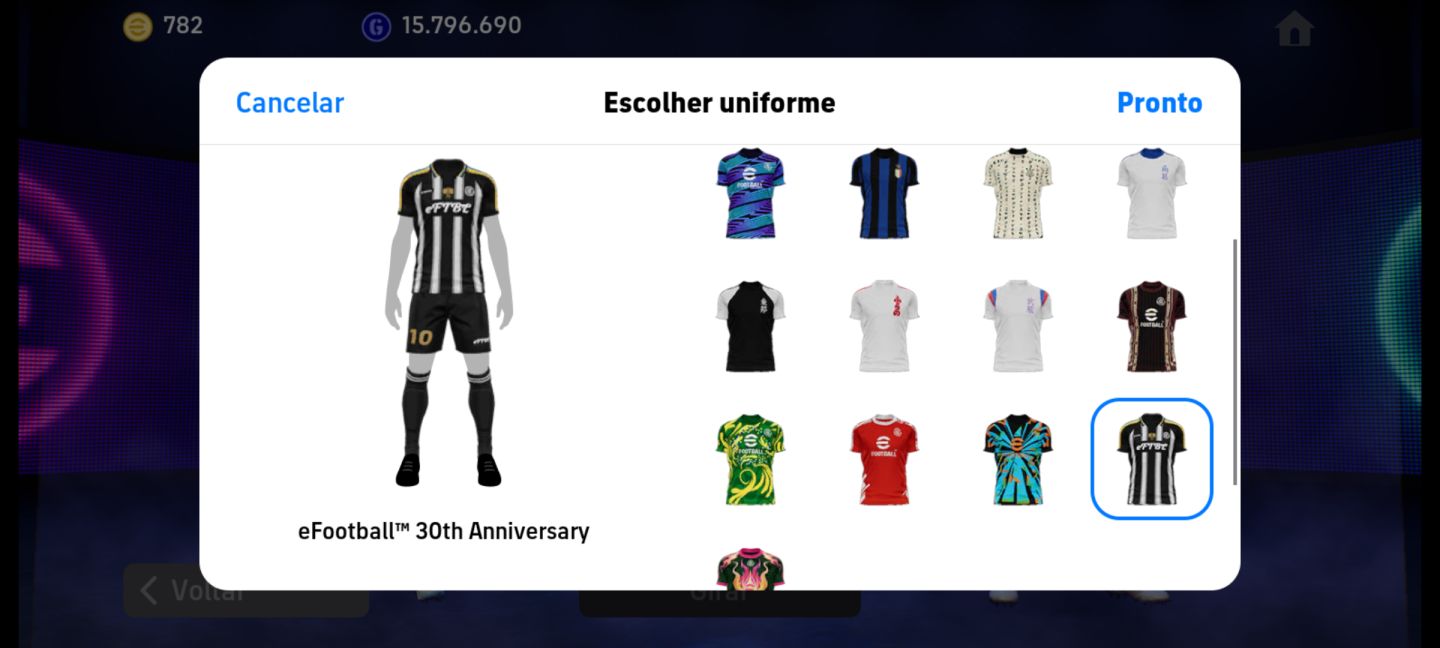 Conta de efootball mobile com o novo Bale e Messi 111