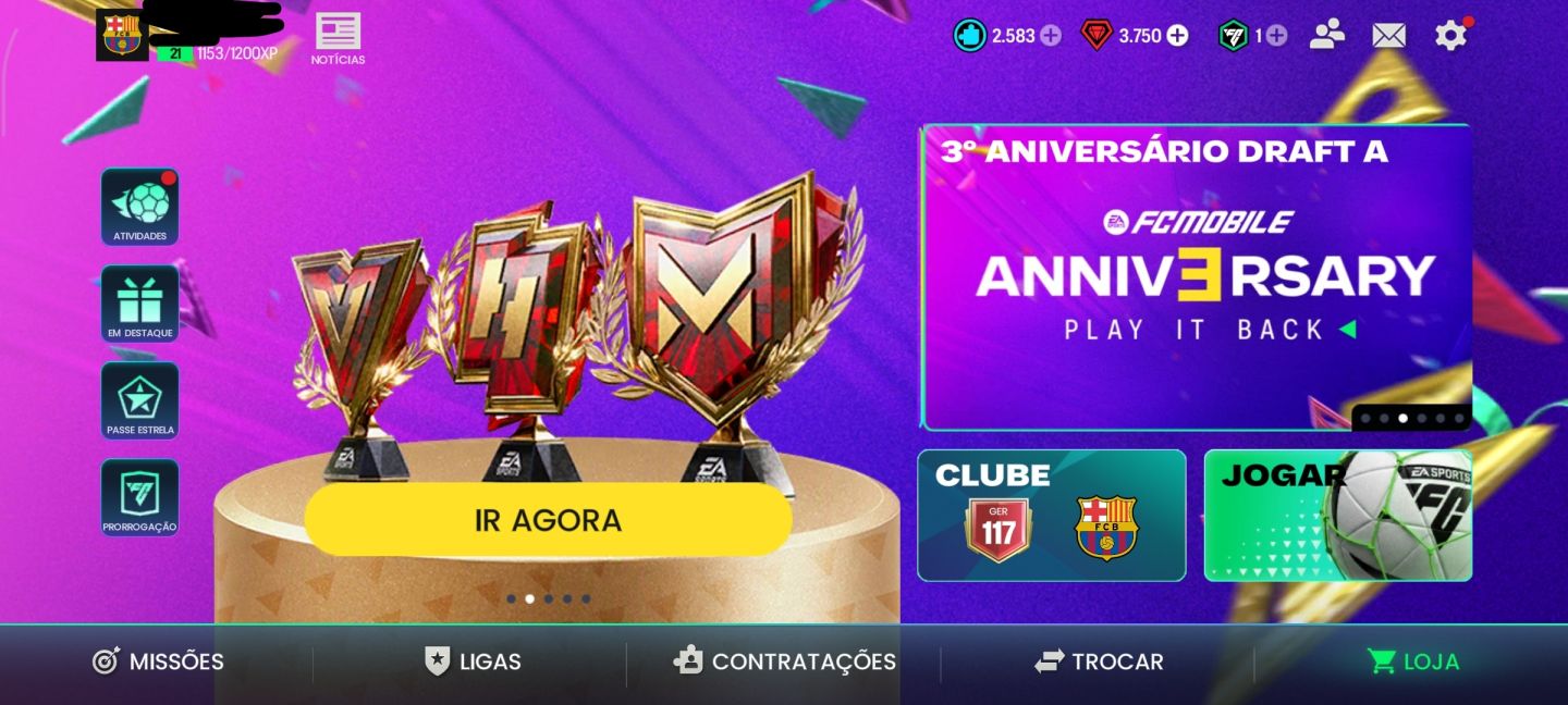 Conta de FC mobile com 117 de Ger jogadores massas e overal alto e raros