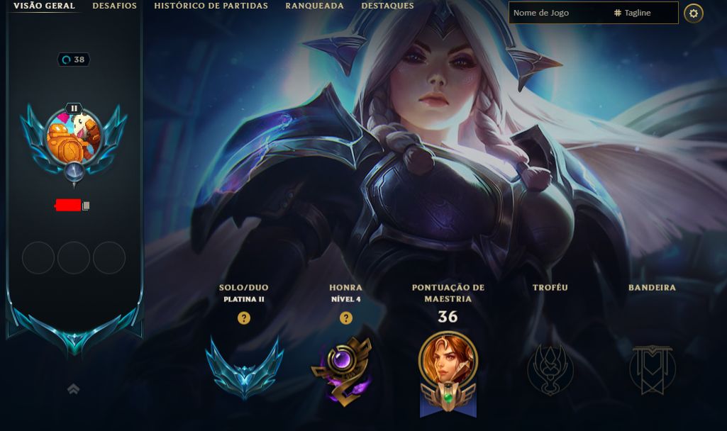 Conta LOL com skin lendária