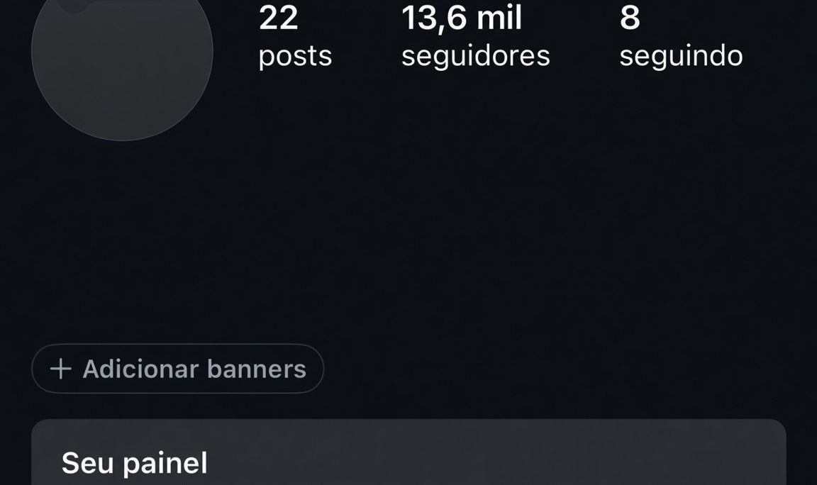Instagram 13,6K Seguidores | 63,9M de Visualizações em 30 Dias