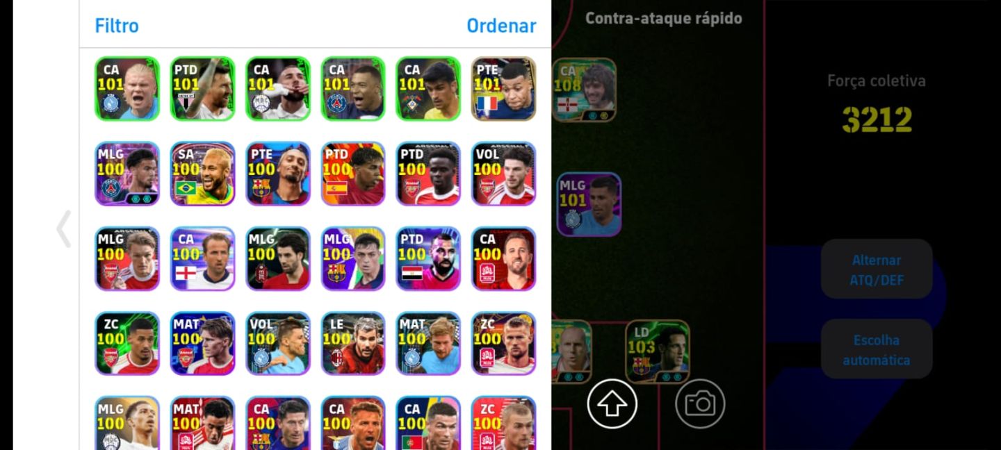 CONTA TOP DE EFOOTBOLL TOP COM MUITOS JOGADORES BONS
