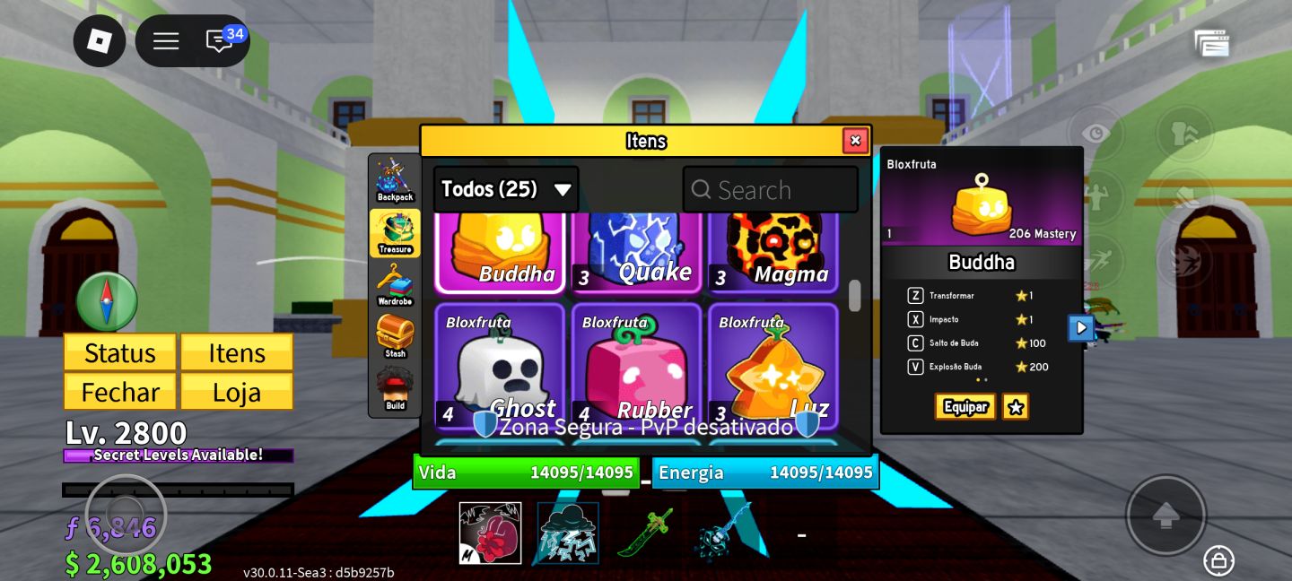Conta de blox fruits