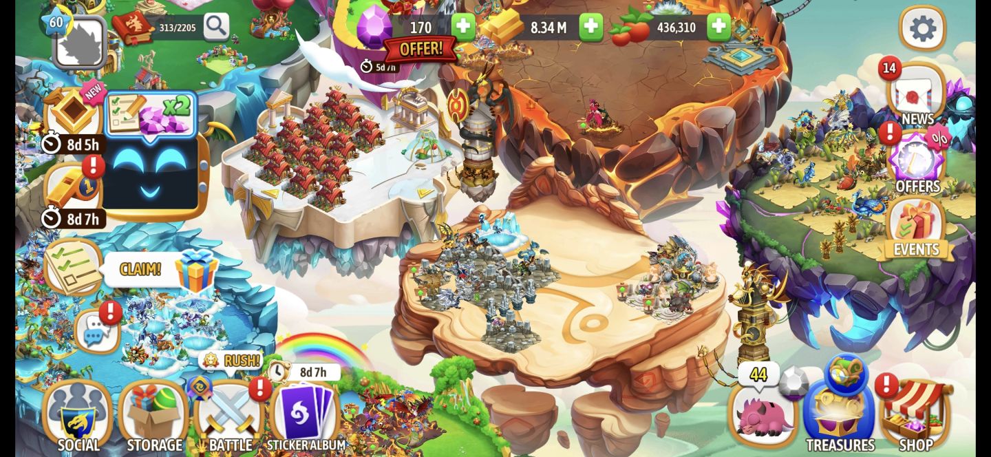 Conta Dragon City antiga lv 60
