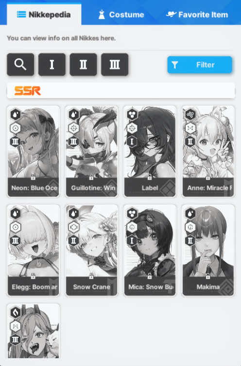 Nikke: Lvl 680, 1319K Power, 194 Nikkes, 27 Costumes / NA