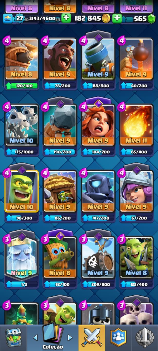 CONTA INICIANTE DE CLASH ROYALE