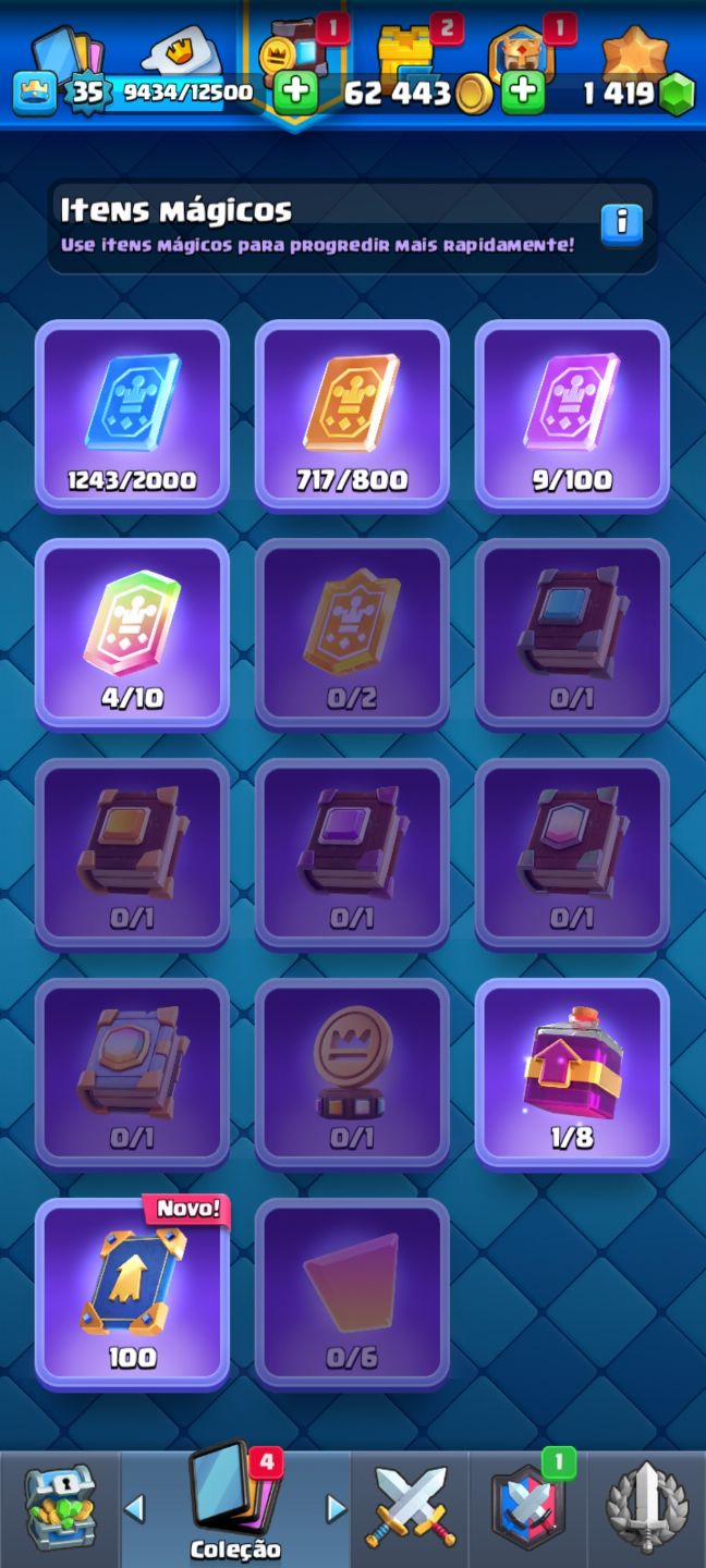 Conta clash royale arena 20