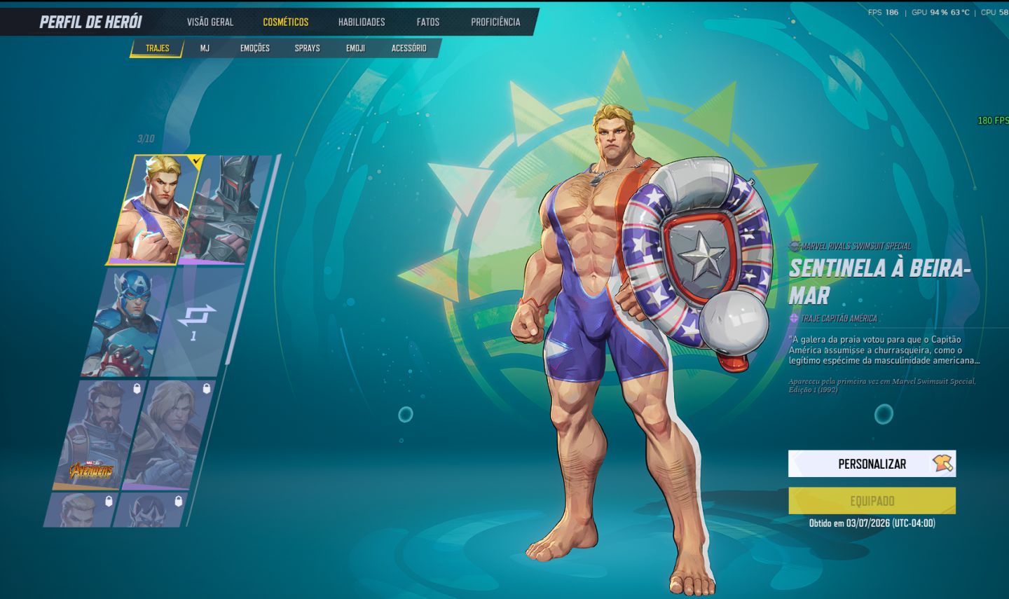 CONTA MARVEL RIVALS COM SKINS RARAS / LEVEL 20 COM 10 Skins