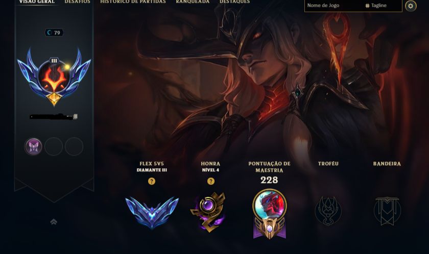 CONTA LOL DIAMANTE 3 - 59 SKINS - LV 79