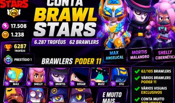 CONTA BRAWL STARS 6.2K TROFÉUS | 62 BRAWLERS | PODER 11