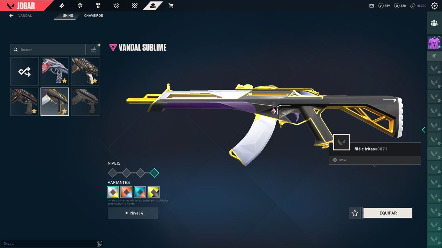 CONTA VALORANT, SKIN DE PHANTOM CHAMPIONS RARA 2022 E SKINS DE VANDAL/FACA