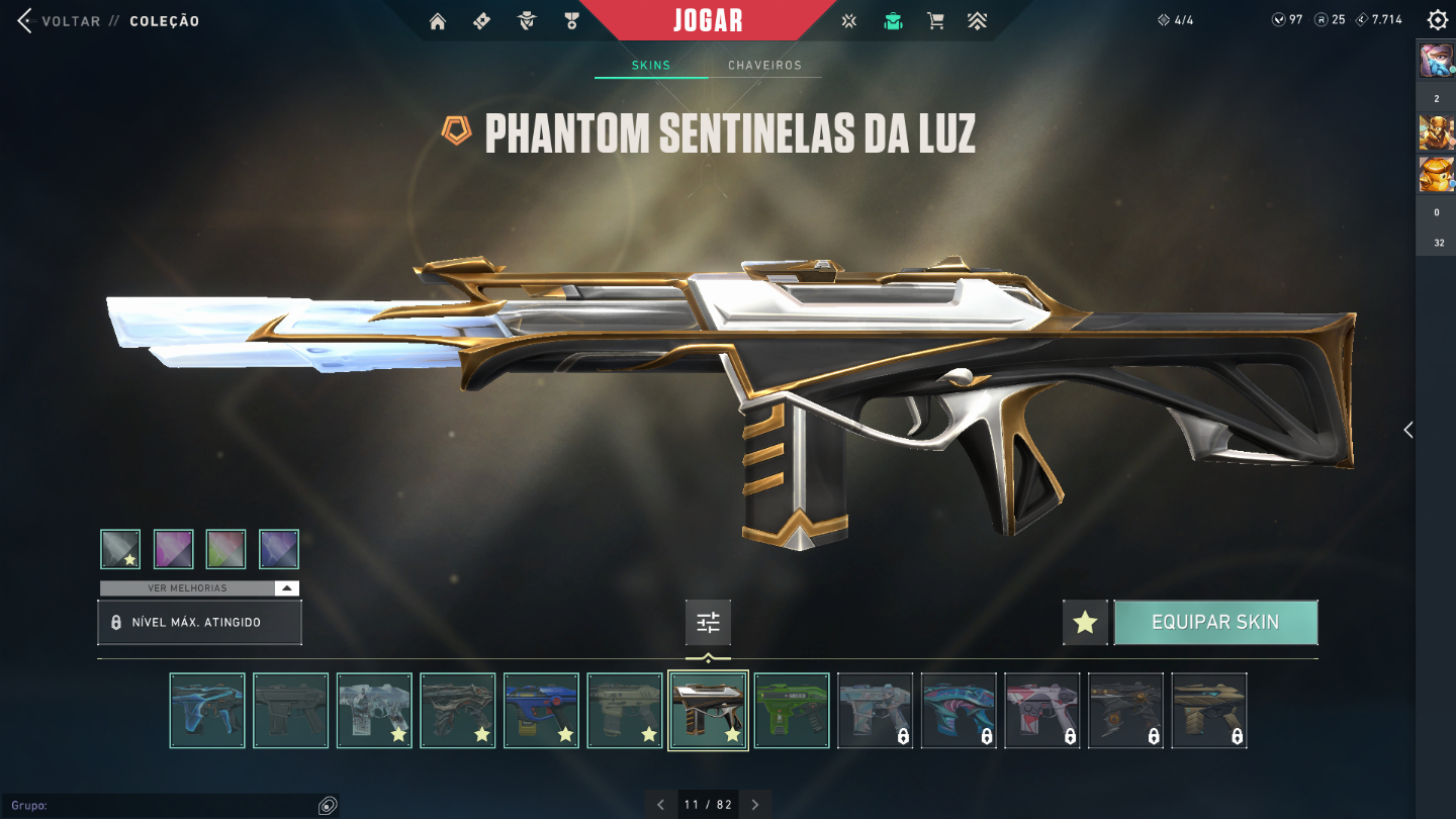 Conta de Valorant R$3400 gastos. +de 13 skins de vandal e phantom.