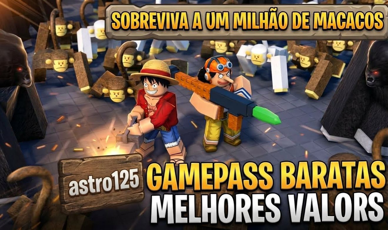 SOBREVIVA A UM MILHÃO DE MACACOS | TODAS AS GAMEPASSES | MELHOR PREÇO