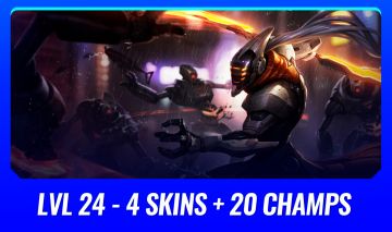 ( LVL 24 MASTER YI PROJETO ) 4 SKINS + 20 CHAMBES ( SERVER BR - SEM ELO )
