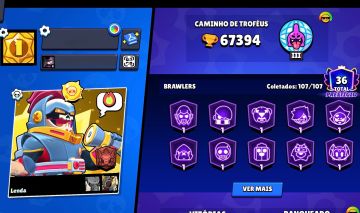 CONTA BRAW 67K | FAMA SOLAR 1 COM TODOS OS BRAWLERS NÍVEL 9 OU MAIS E SKINS OLD