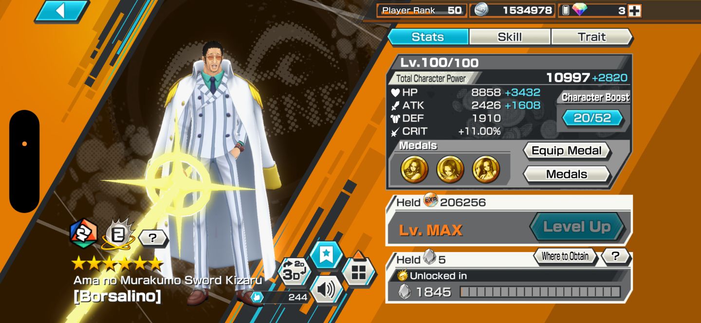 Bandai ID! - Rank 50! 13 Ex, 4 Max, Good Medals, Triple Kaido etc