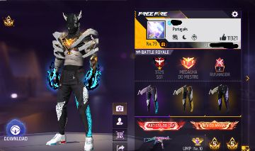 CONTA FREE FIRE MUITO BOA 600+ PEITORAIS