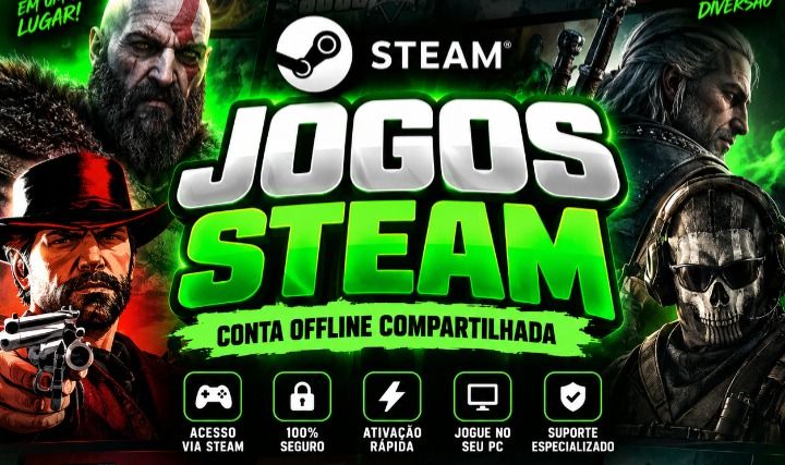 Jogos steam original offline compartilhado