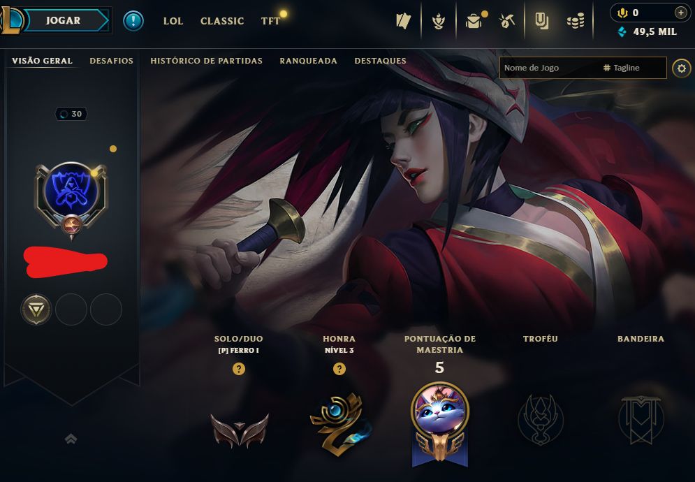 [Entrega Automática] Lol Ferro, 49K Ea, Level 30, Upada na Mão, 100% Segura!