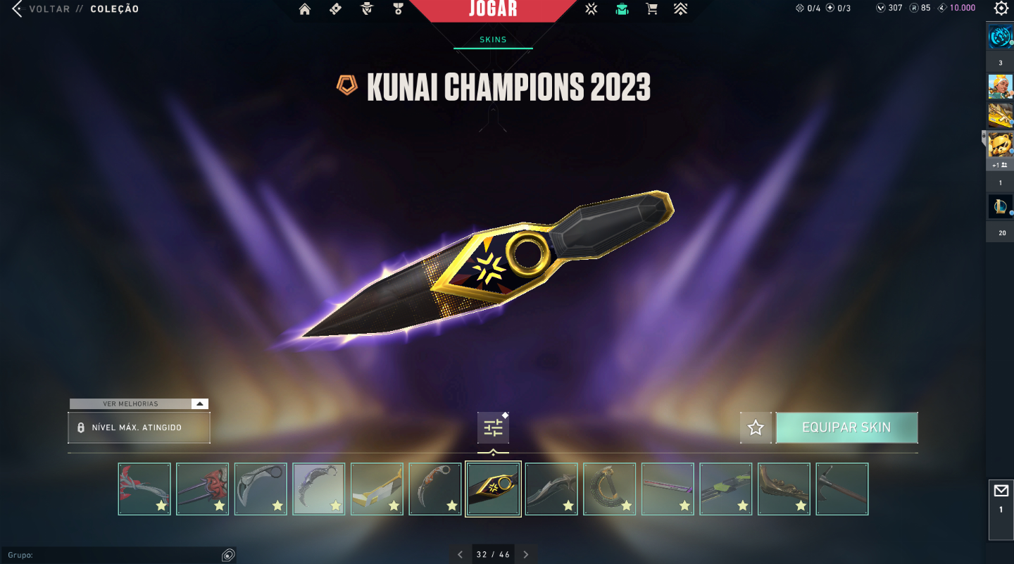 CONTA +50 FACAS, FULL SKIN, RADIANTE TODOS EP, +10K GASTOS