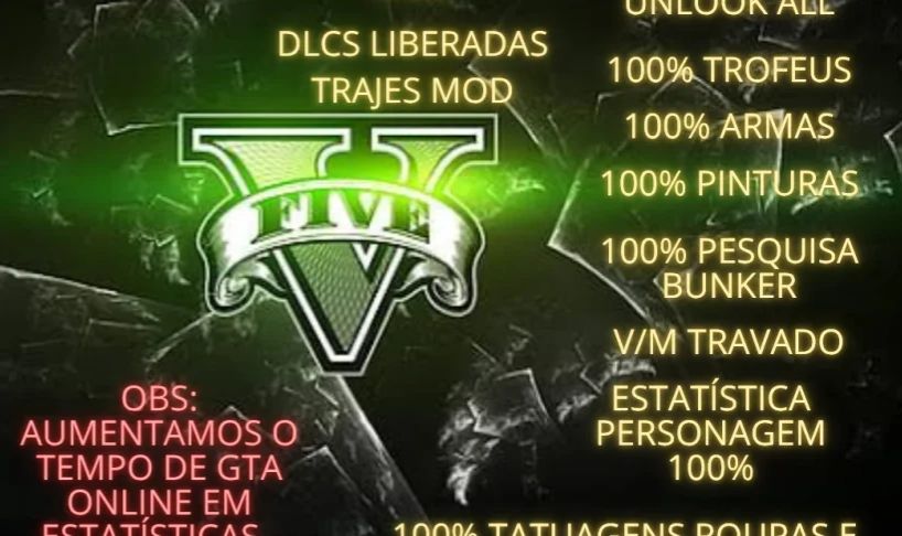 Up GTA V ONLINE Unlock All + Nível + Trajes GTA V PC !!!