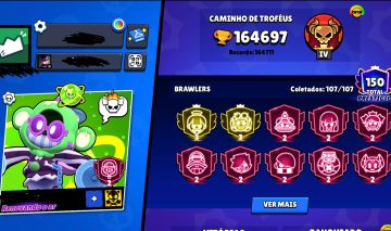 CONTA BRAWL STARS 165K MAXIMIZADA