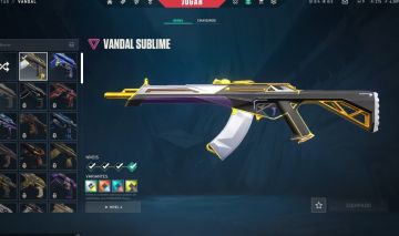 CONTA VALORANT VANDAL SUBLIME, KARAMBIT SUBLIME E PHANTOM ZEDD OURO