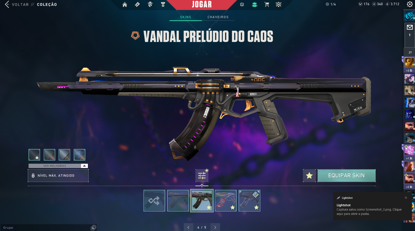CONTA OURO/PLATINA VALORANT PRA RAPIDO! Com Muitas Skins (Champions 2025)