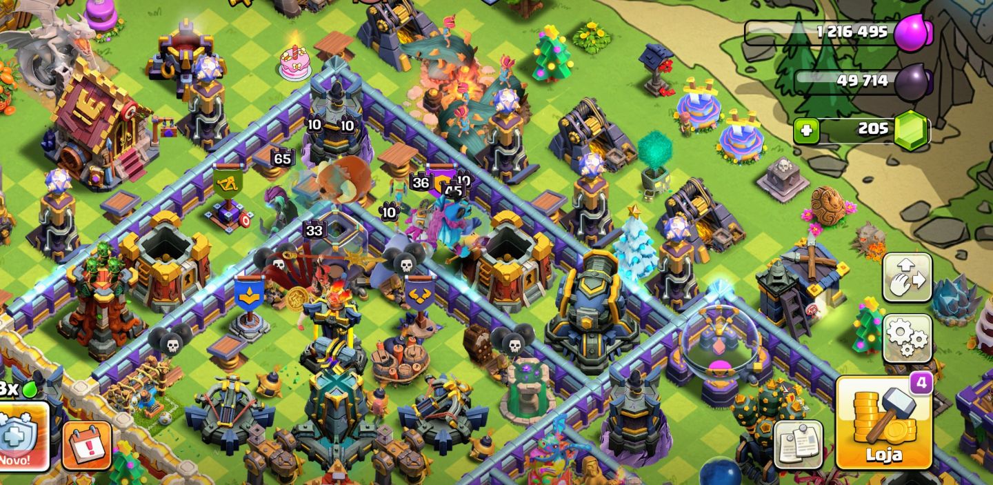 Conta de Clash of clans, dentro de vila 17 bem upada
