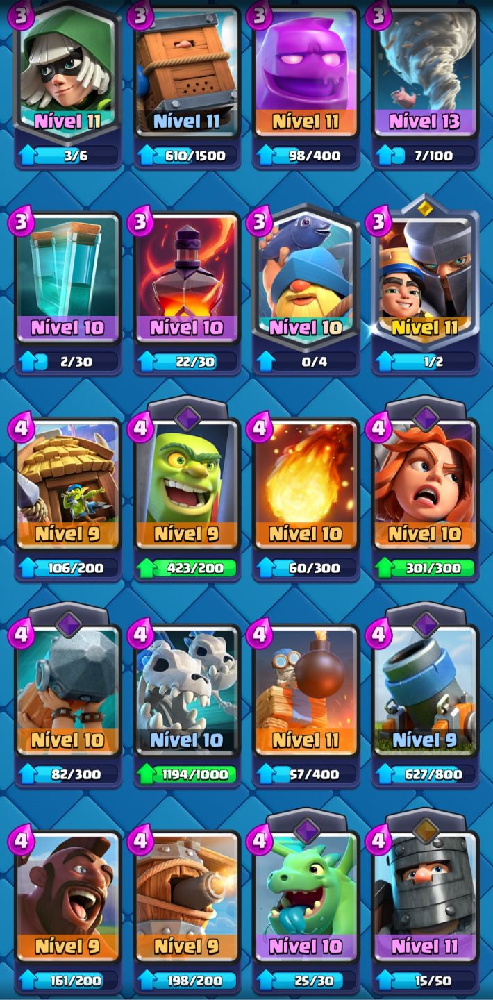 Conta clash full cartas