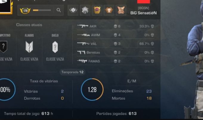 STANDOFF CONTA COM ITEIS RARO
