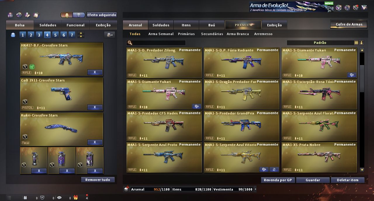 CONTA CROSSFIRE 01 DO SITE COM MUITOS ITENS RAROS E PERFEITA EM TODOS OS MODOS!