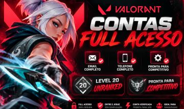 CONTA VALORANT LEVEL 20 | FULL ACESSO | COMPETITIVO LIBERADO | COM SKINS
