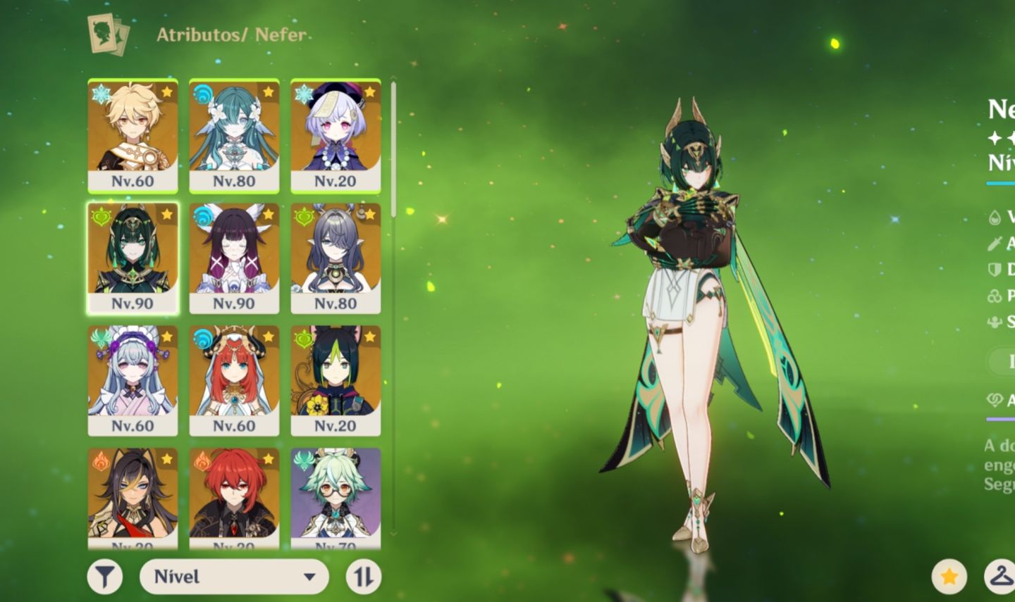 Conta Genshin AR 56 | Nefer Premium