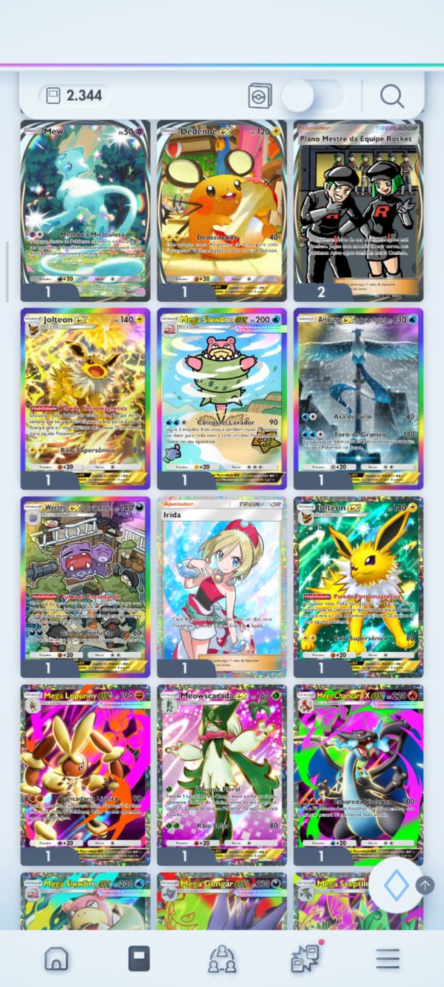 Conta de pokémon tcg com Gold pack