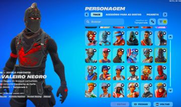 CAVALEIRO NEGRO/ MACHADO LEVIATHAN/ SALVE O MUNDO FUNDADOR/ 128 SKINS/ FULLACESS