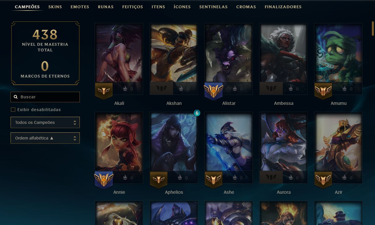 CONTA LOL S4 - LVL 174 - SEM ELO NA SEASON ATUAL