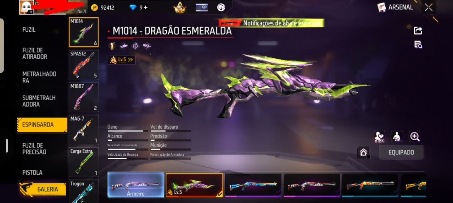 !!! Conta de Free fire super gemada com 8 anos !!!